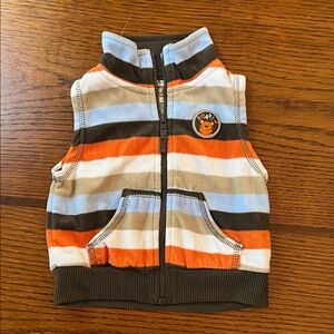 Carter's Striped Vest - Orange, Blue, Brown